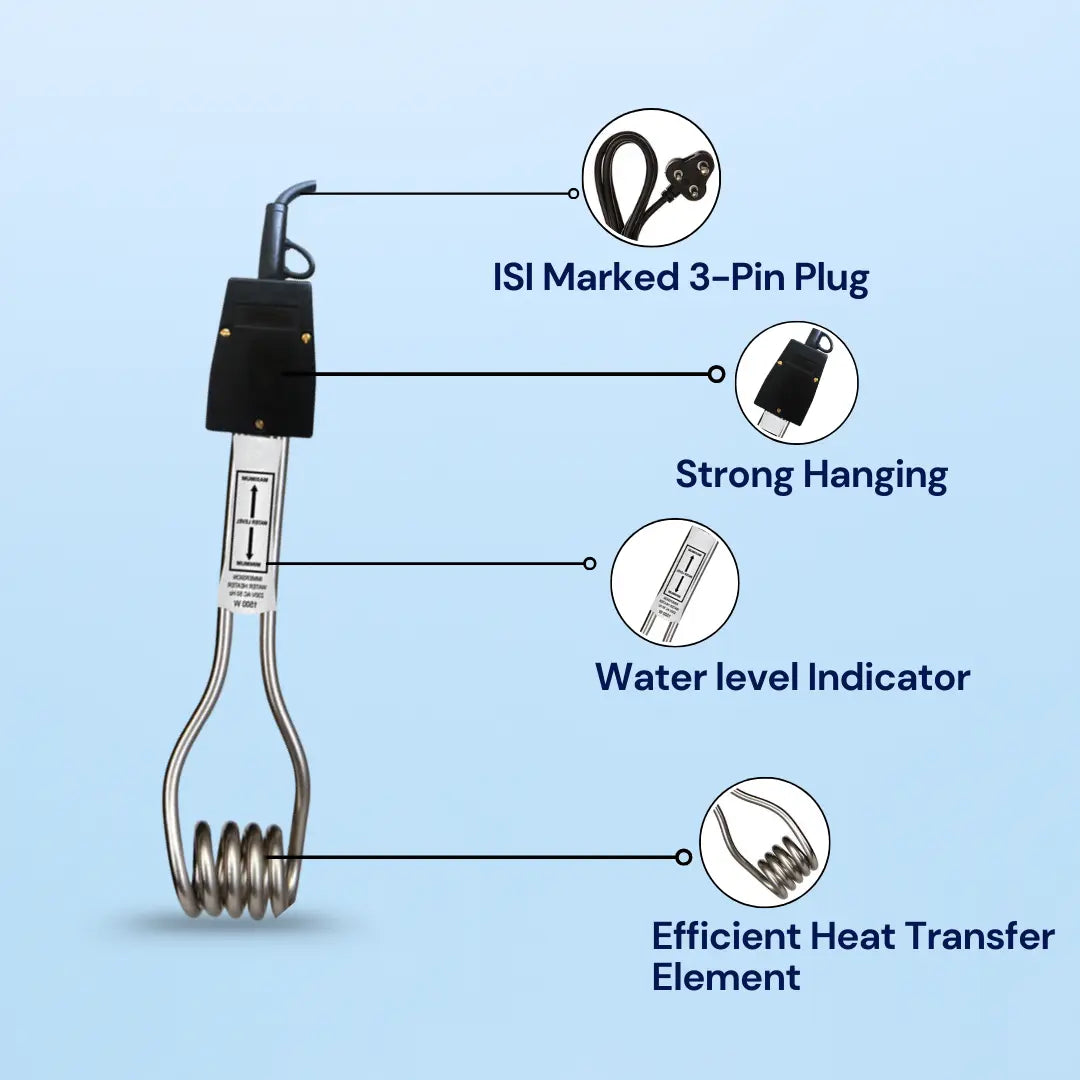 Electric Immersion Water Heater SS WP (1500W)