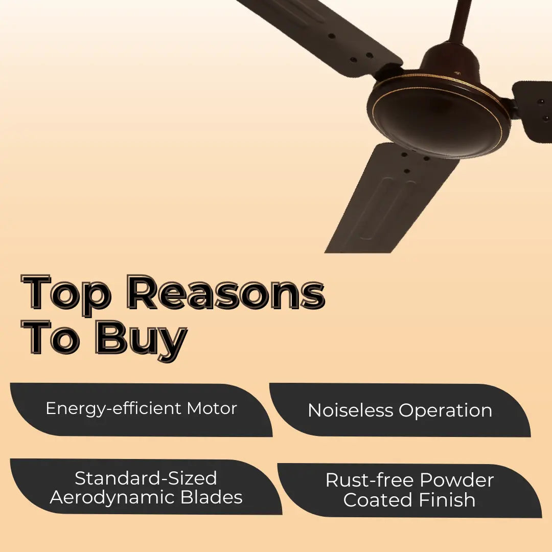 JPM Breeze DLX Ceiling Fan | 51W | High-Speed and Cool Breeze