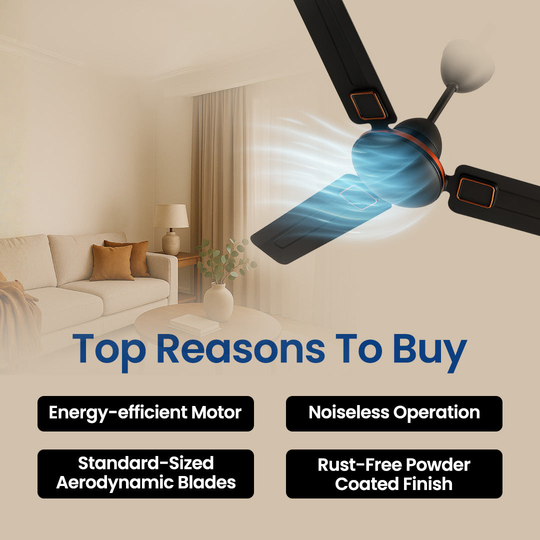 JPM Aerien DLX Ceiling Fan | 51W | Energy-Efficient Cooling