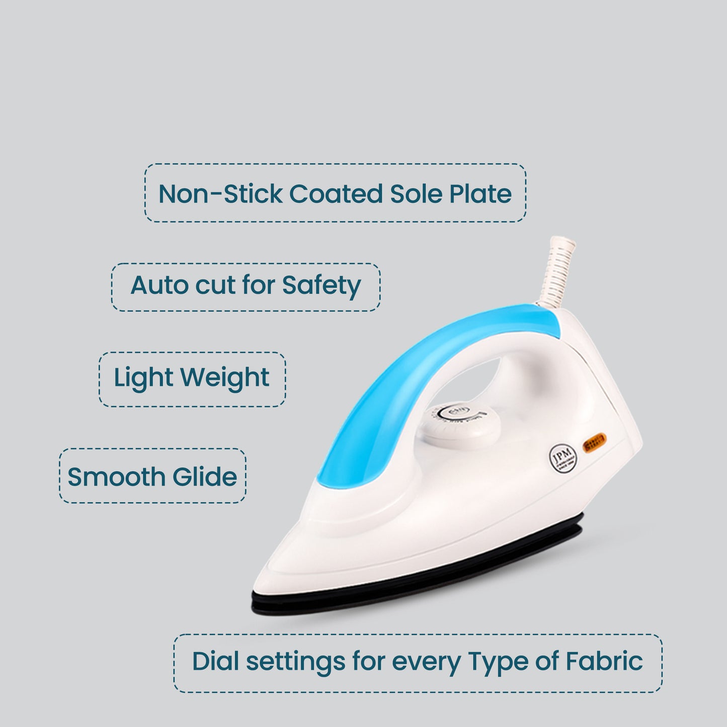 Best 1000W Electric Dry Iron Sleek – Top Pick | JPM Industries