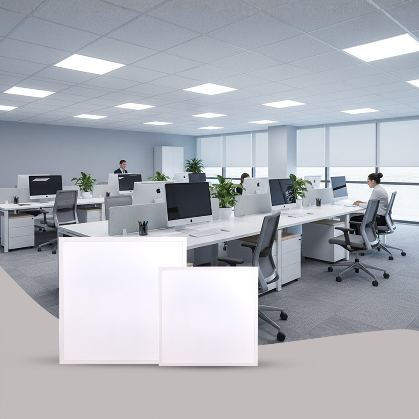 2 × 2 LED Panel Light 36W Slim | JPM Industries