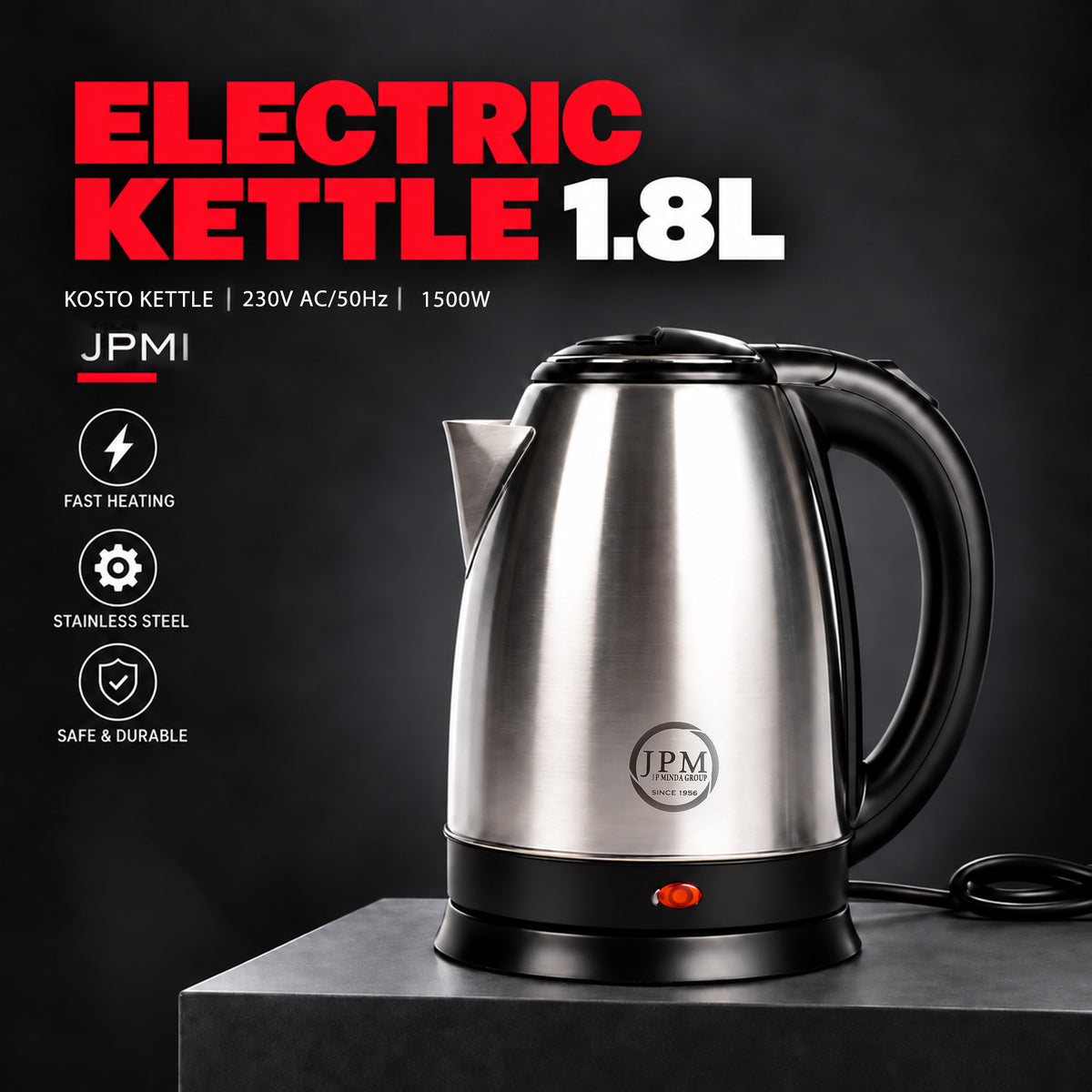 Basic Kosto Kettle 1.8L 1500W