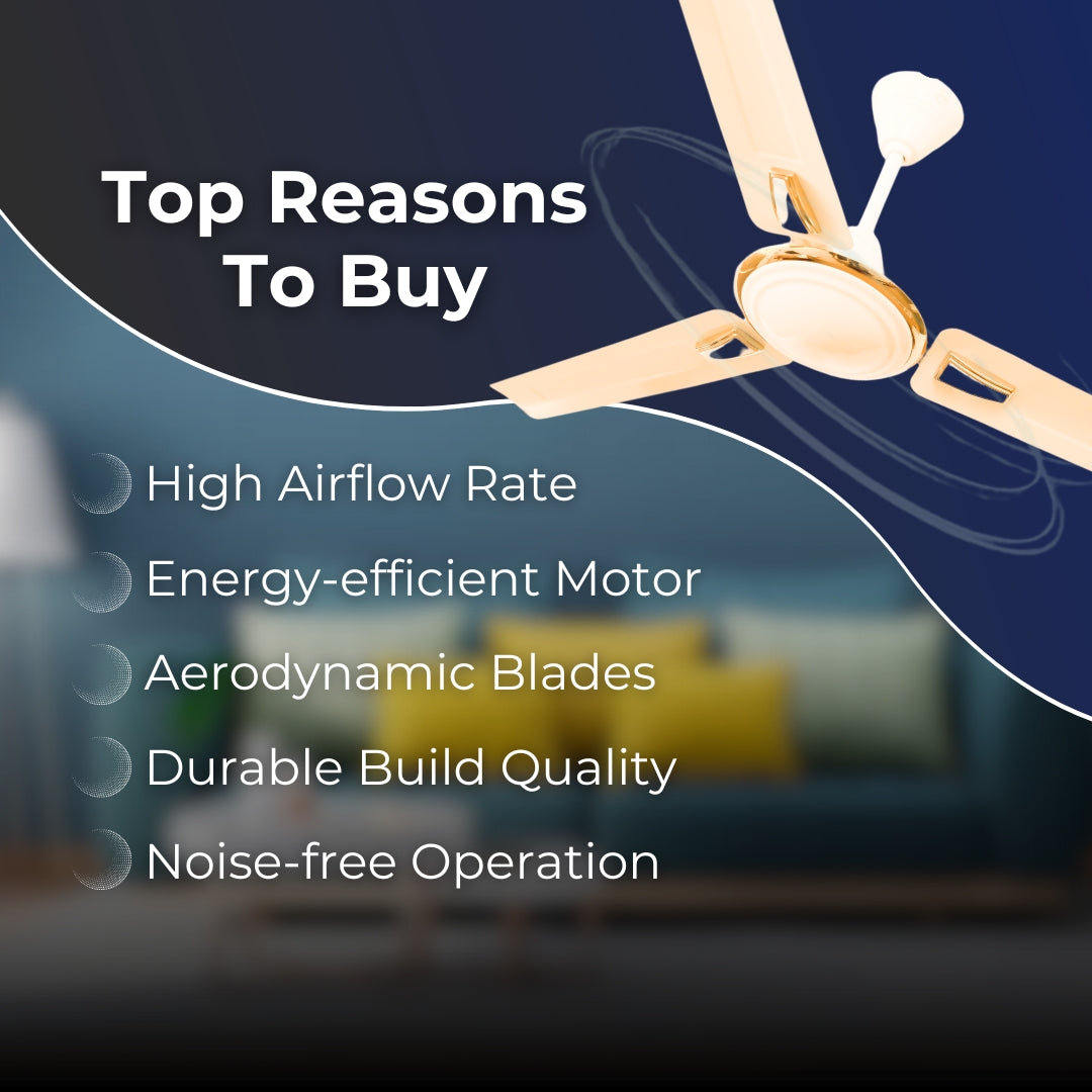 JPM Temps Premium Ceiling Fan | Cool in power | 230V AC/50Hz