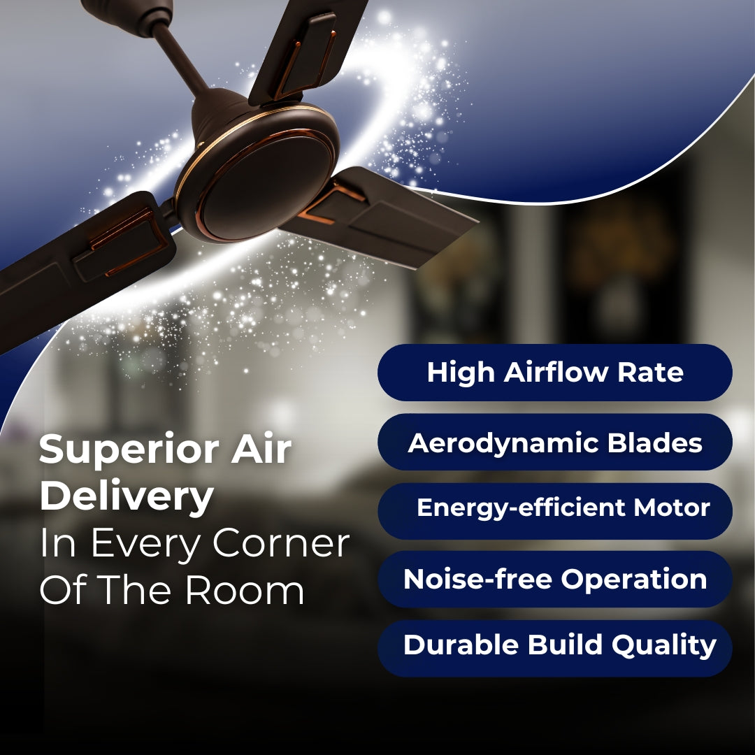 JPM Swank DLX Ceiling Fan || 51W || Keep you Cool in style