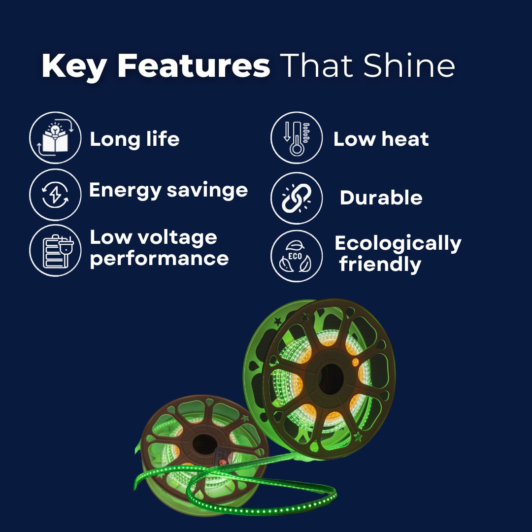 JPMI TriCo Rope LED Lights 18 m 115 W Flexible LED Lighting