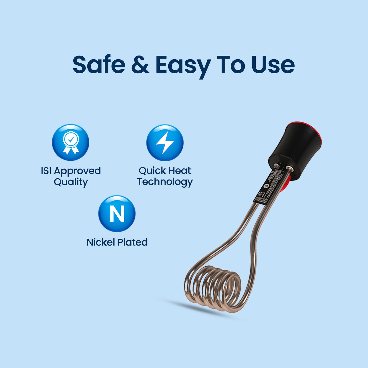 Electric Immersion Rod Water Heater SS (1500W)