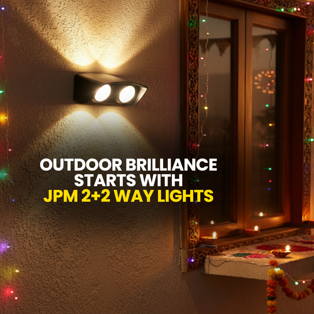 JPM 2+2 Way Light | Compact 5W LED Wall Light | JPMI