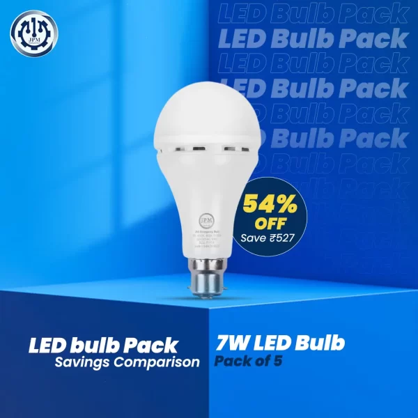 7W LED Bulb Pack of 5 – Bright & Energy Efficient | JPM Industries